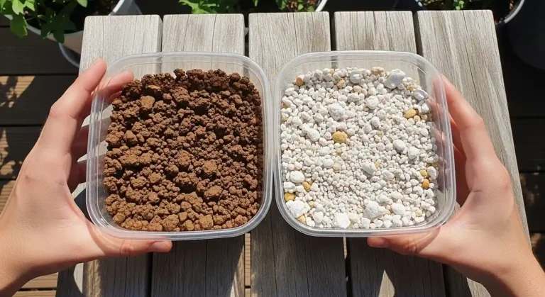 Comparison of dense garden soil versus fluffy potting mix for containers