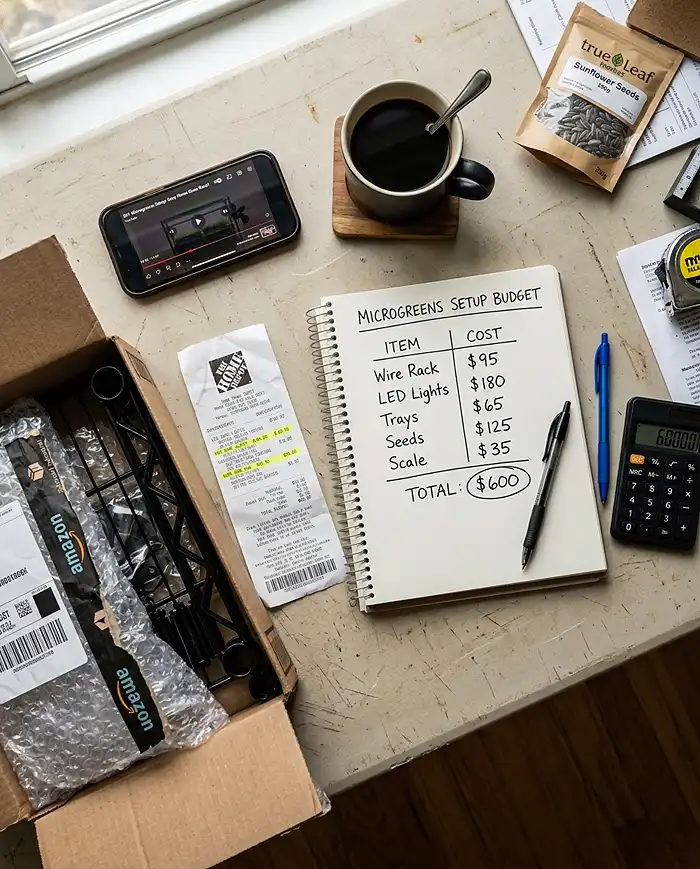 Can You Make Money Growing Microgreens at Home? 3 Budget planning for $600 entry-level microgreens startup at home