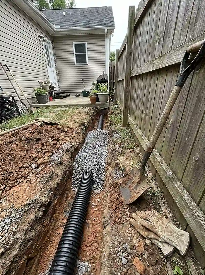 Ignoring Drainage? 4 DIY French drain installation along fence line in small urban backyard