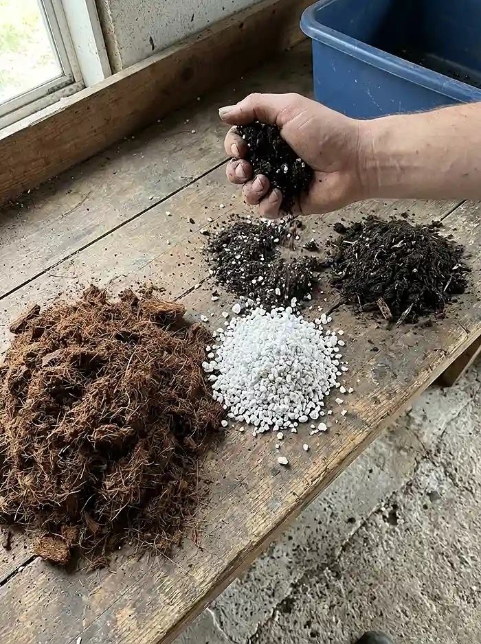 How Deep Should a Planter Be for Salad Greens? 3 Homemade container soil mix with coir perlite and worm castings for lettuce