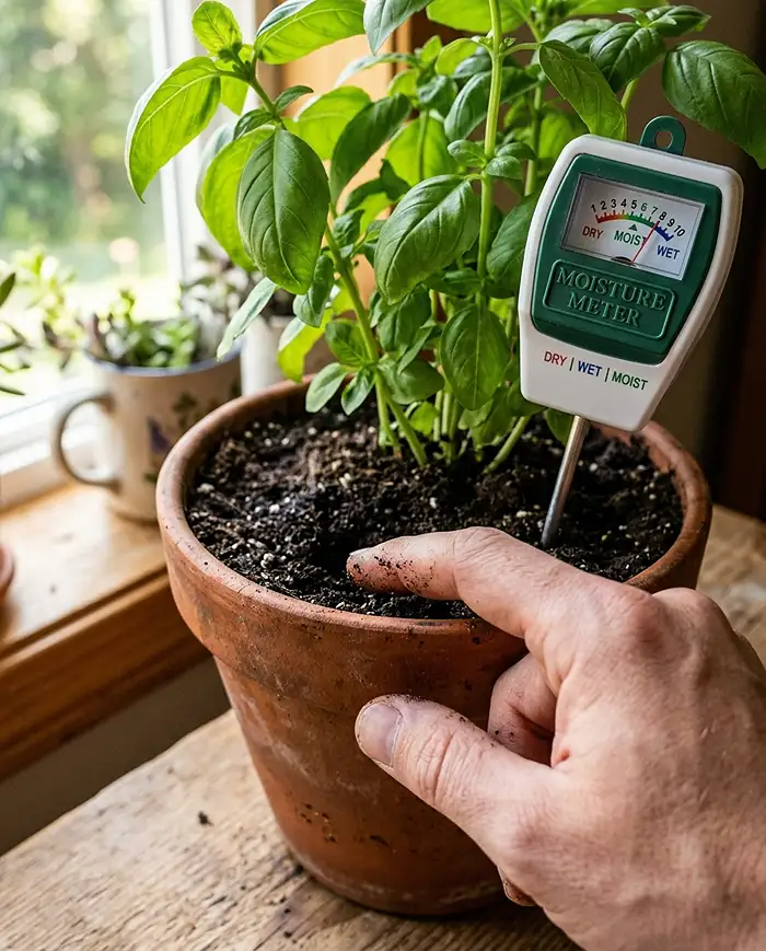 Apartment Gardening Mistakes for Beginners 3 Avoiding apartment gardening mistakes by using the finger test to check soil moisture before watering