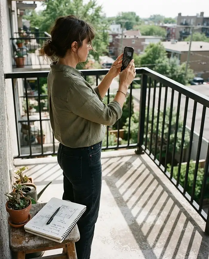 Low Maintenance Balcony Plants for Busy Gardeners 2 Sun mapping a balcony by photographing where light and shade fall through the day before buying plants.