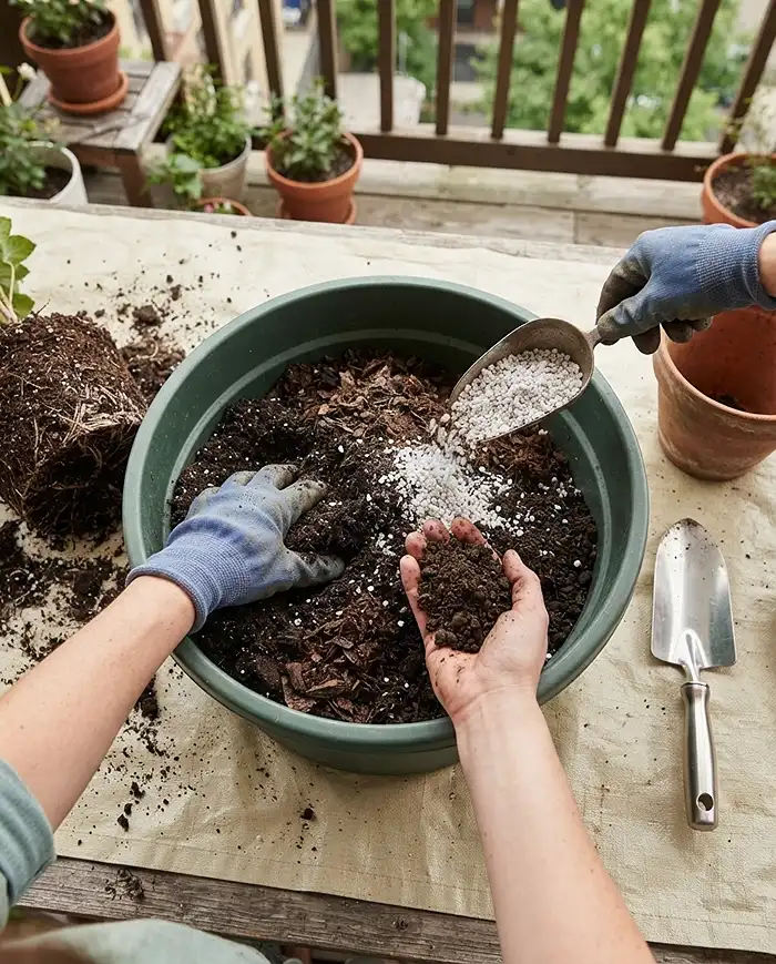 How to Tell If Potting Soil Is Bad 4 Blending old soil 5050 with compost, perlite, and worm castings to refresh approved potting mix for reuse