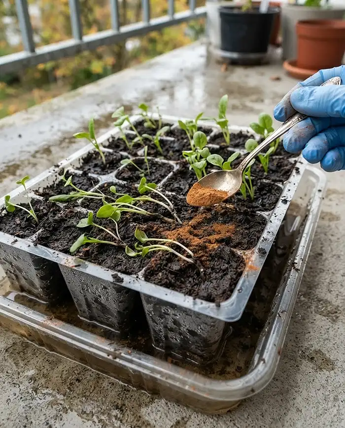 Vegetables to Plant in October: Best Crops for Winter 5 Seedlings collapsed at the soil line from damping off, treated with ground cinnamon and bottom‑watering, fixing winter fungal rot