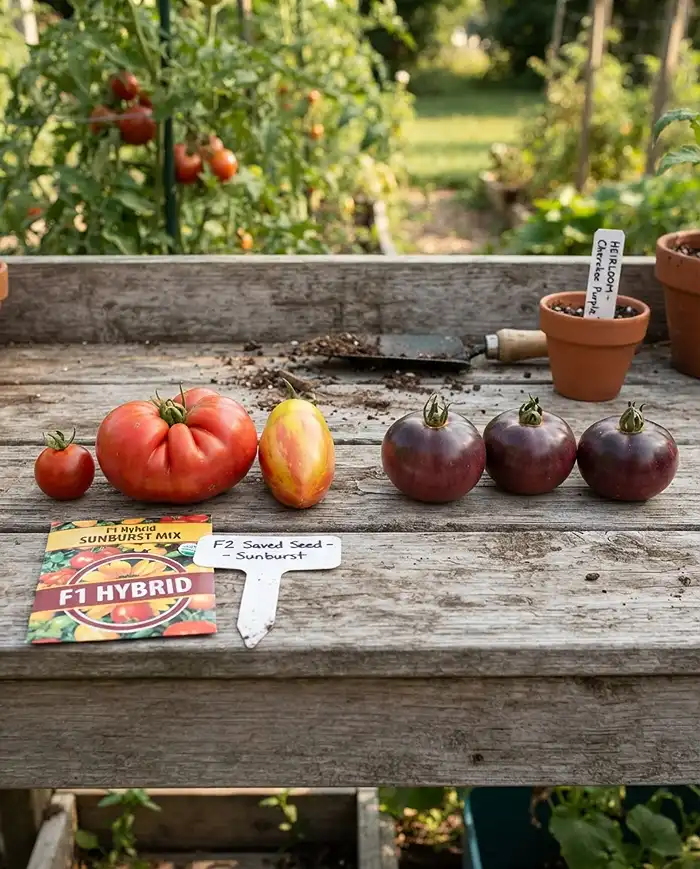 How to Save Vegetable Seeds From Container Plants 2 F1 hybrid saved seeds producing uneven, unpredictable fruit.
