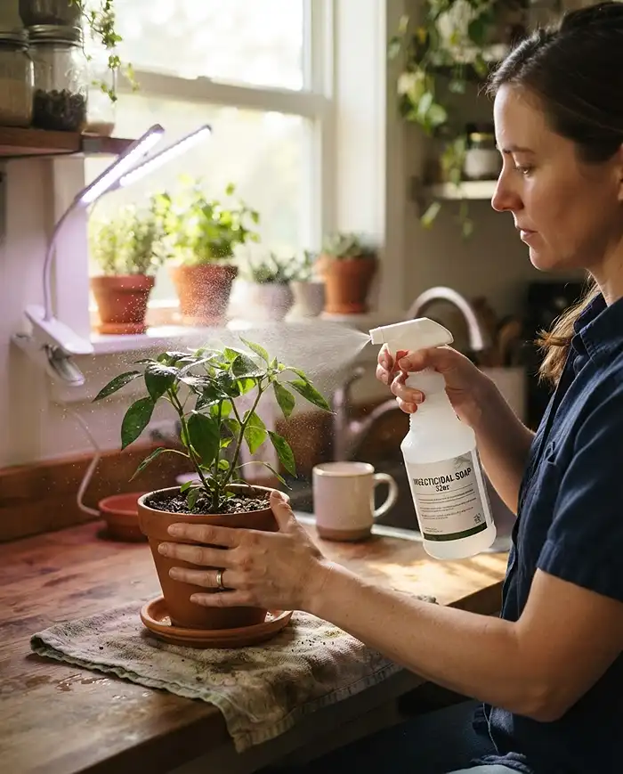 Fall Balcony Garden Cleanup 2 rescuing a tender pepper plant indoors for winter during fall cleanup